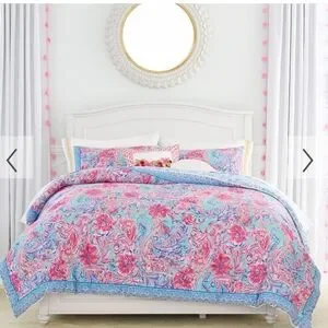 Couette Pottery Barn Teen Lilly Pulitzer Isla De Coco - Taille Queen/Full - NEUVE Sans étiquette
